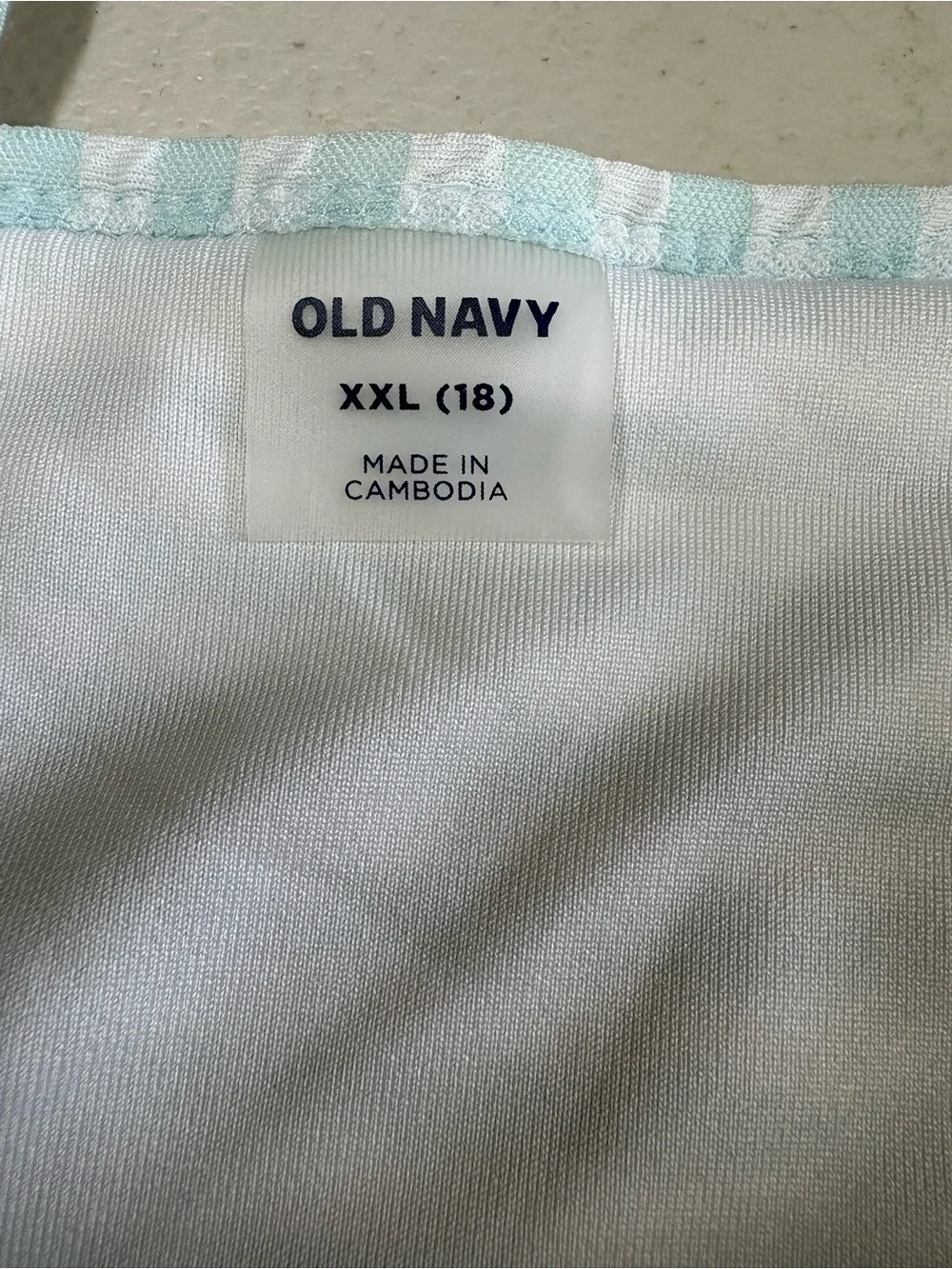 Old Navy Mint Gingham One-Piece Swimsuit with Daisy Accent